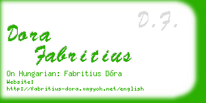dora fabritius business card